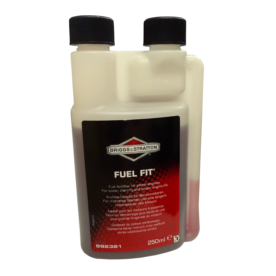 Order a Keep your engine protected with Briggs & Stratton Fuel Fit – stabilises fuel for up to 24 months, promotes easy starting, and cleans the fuel system.